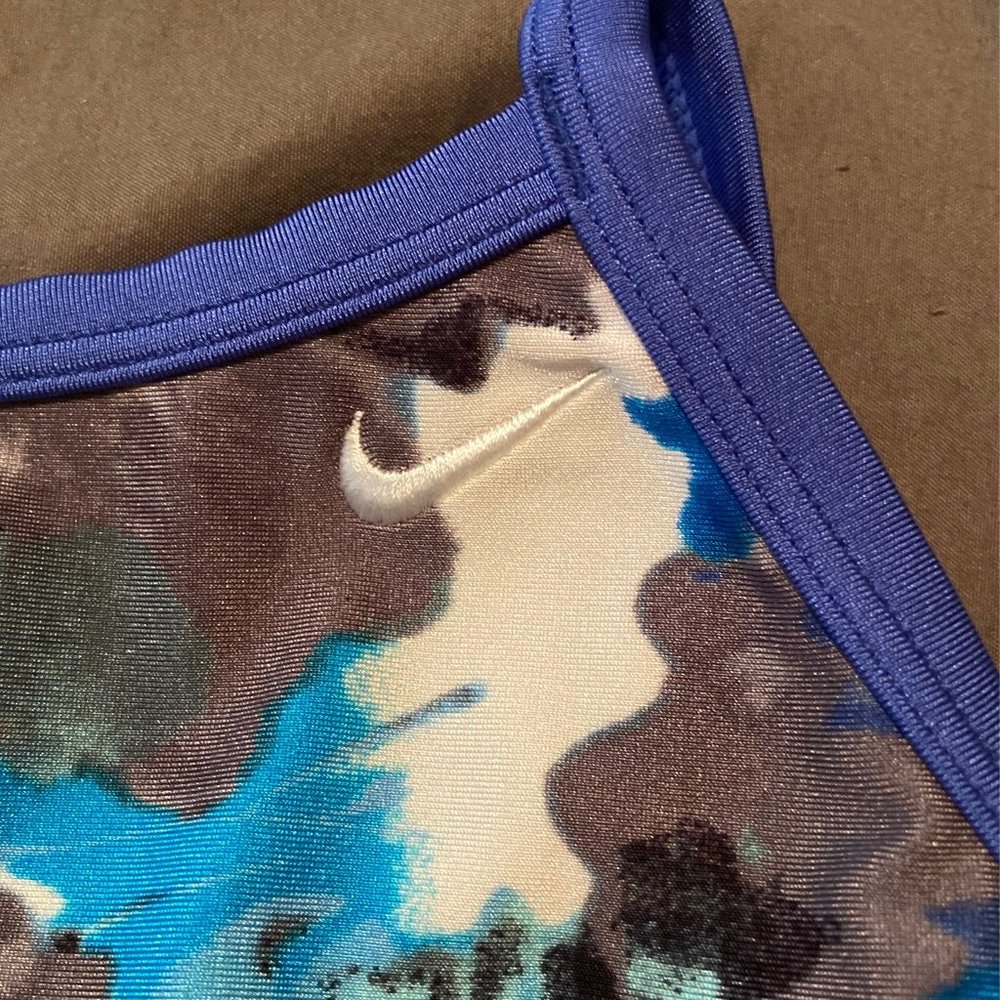 Nike Blue Floral One Piece Competition Swimsuit - Picture 6 of 7